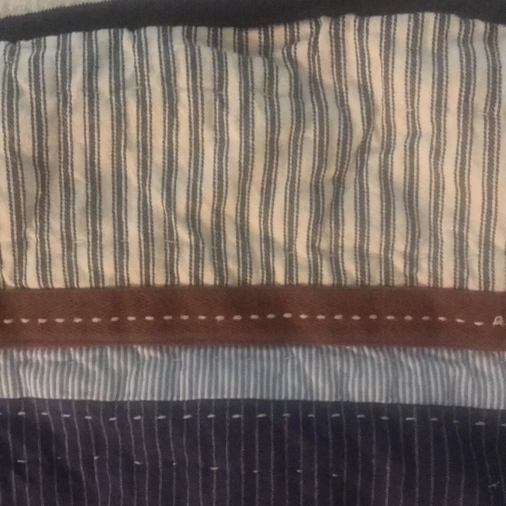 Pottery Barn Kids Striped & Gingham Patchwork Euro Pillow Sham Blue Red Green
